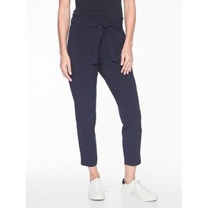 Athleta paper bag waistline Skyline Pant II in Navy
